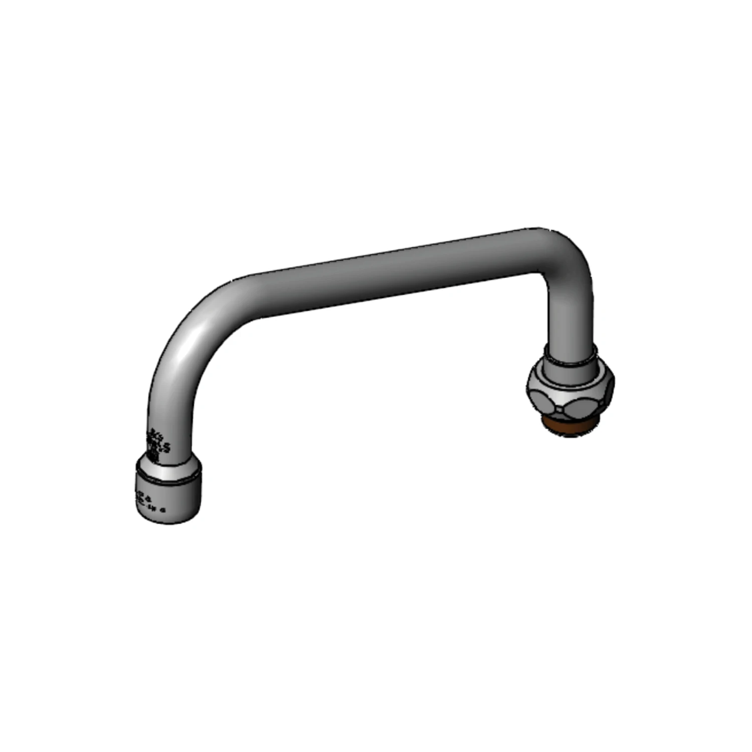 T&S Brass Swing Nozzle w/ 1.2 GPM Aerator, 8" Length, 2-9/16" Clearance