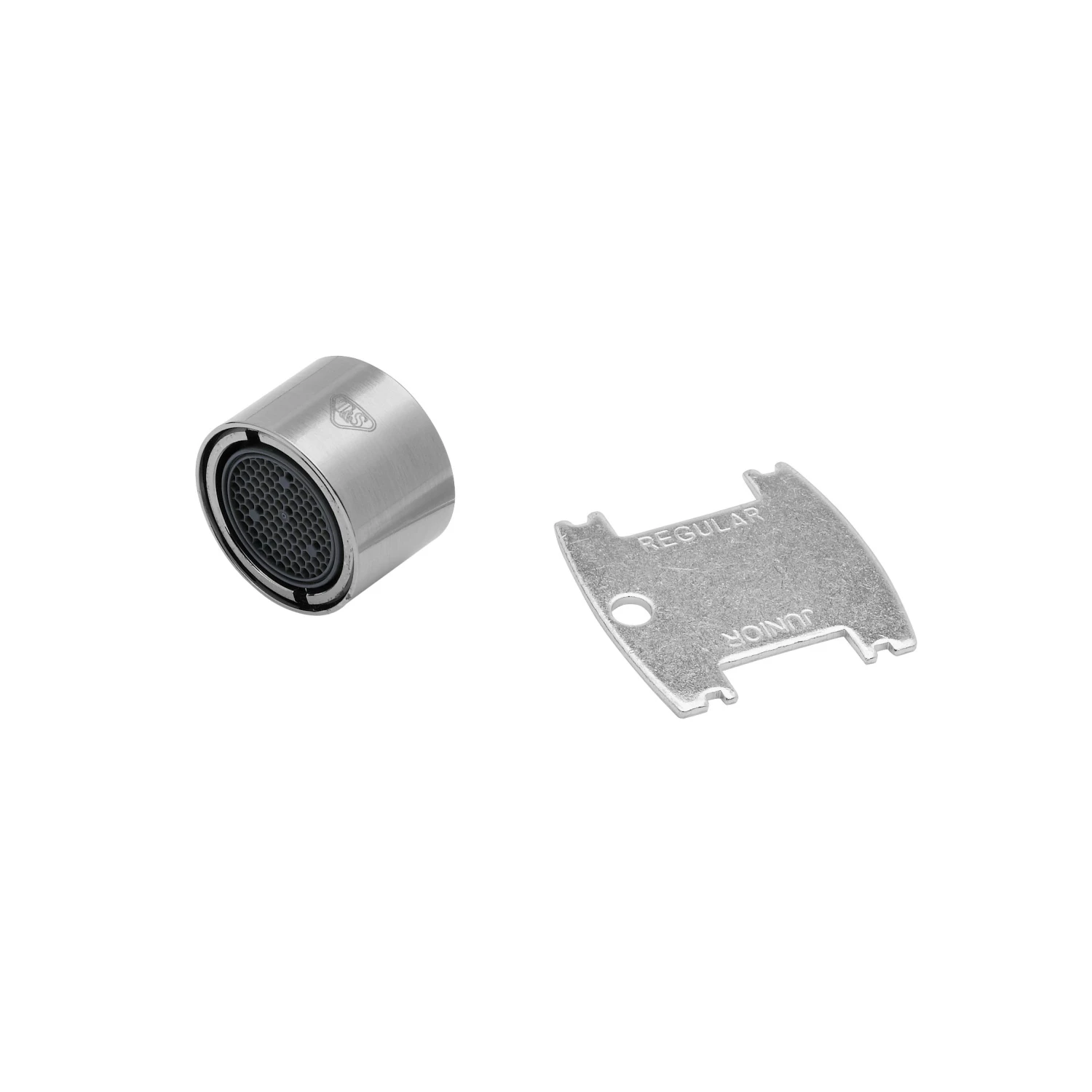 T&S Brass Aerator, Vandal Resistant, 2.0 GPM, 55/64-27UN Female Threads (SS PVD Housing)