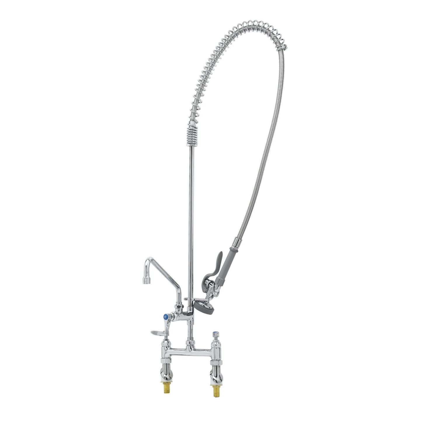 T&S Brass Pre-Rinse, Add-On Faucet w/ 12" Swing Nozzle, 1/2" NPT Male Inlet for 45 Degree Surface