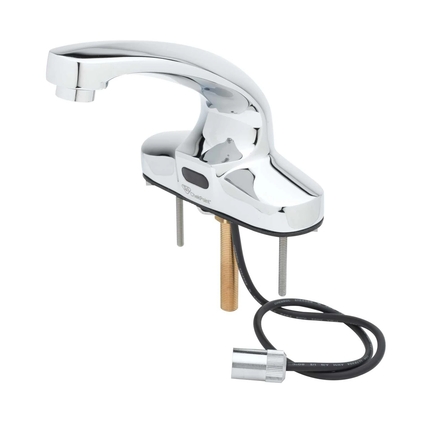 T&S Brass ChekPoint Electronic Faucet, Deck Mount, 4" Centerset, AC/DC Module, 1.2GPM VR Aerator
