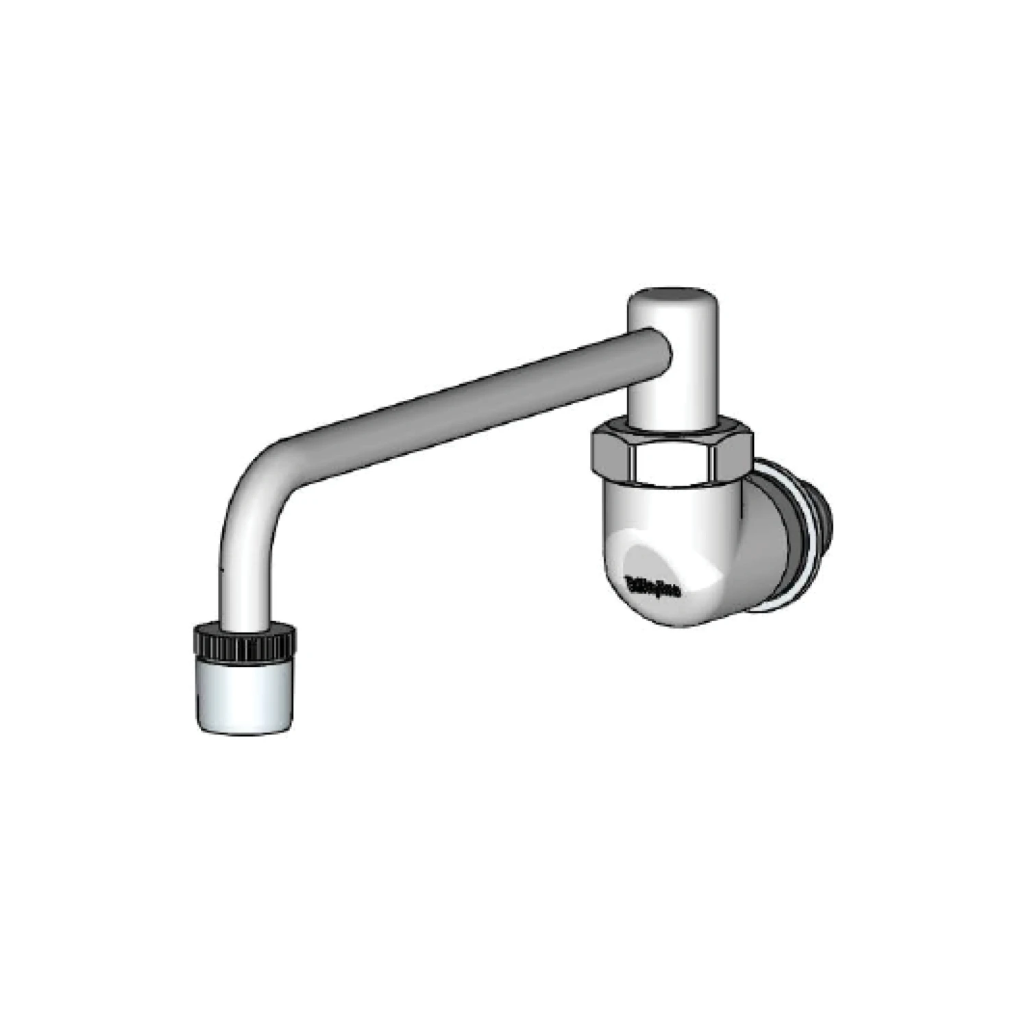 T&S Brass Wok/Range Faucet w/ 8" Swing Nozzle, Full Flow Outlet, G1/2" Male Inlet