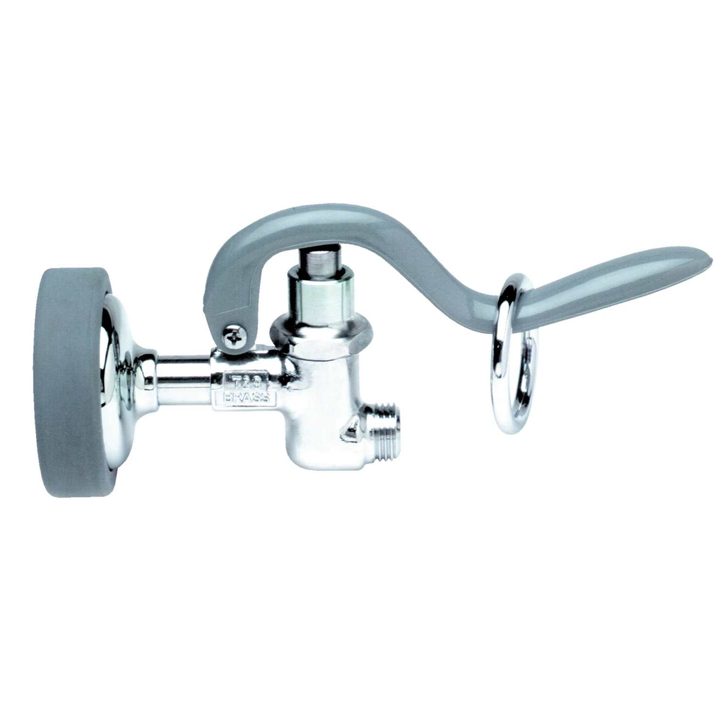 T&S Brass Spray Valve with Gray Rubber Bumper & DOE Spray Face (1.15 GPM / 7.5 Oz-f @ 60 PSI)