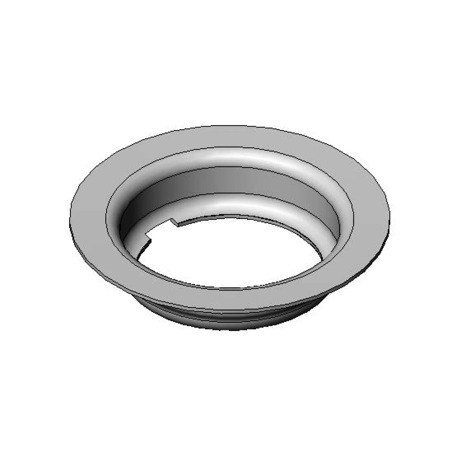 T&S Brass 3" Waste Drain Face Flange, Stainless Steel