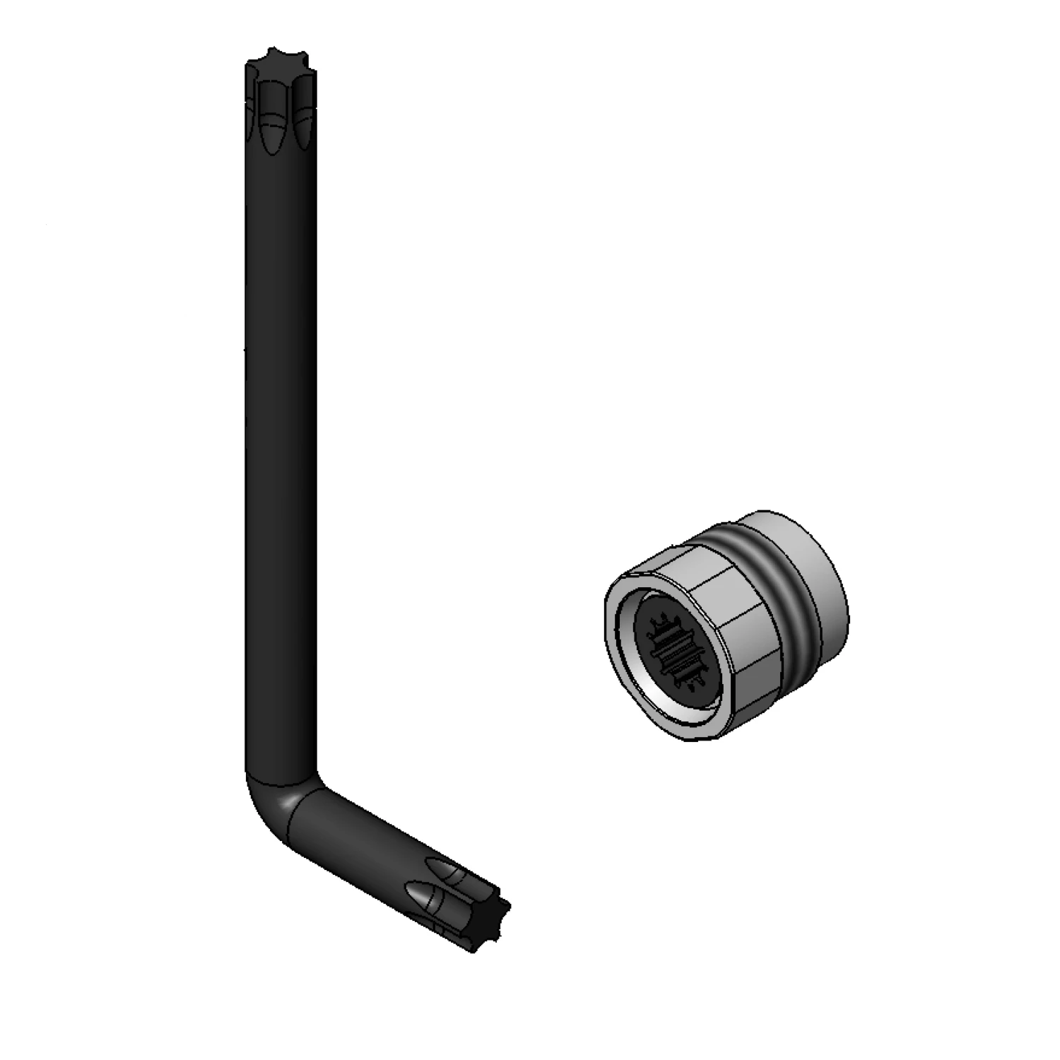 T&S Brass Adjustable Outlet w/ Hex Key for Glass Filler (New-Style)