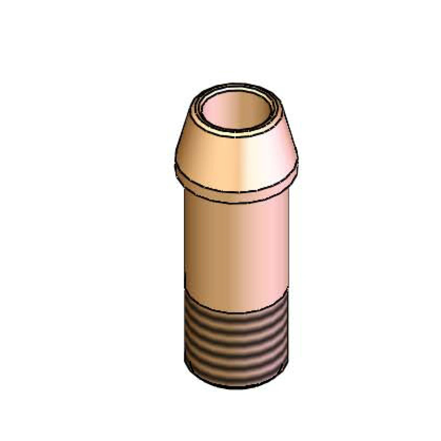 T&S Brass Inlet Shank Tailpiece, 1/4"NPT Male Threads