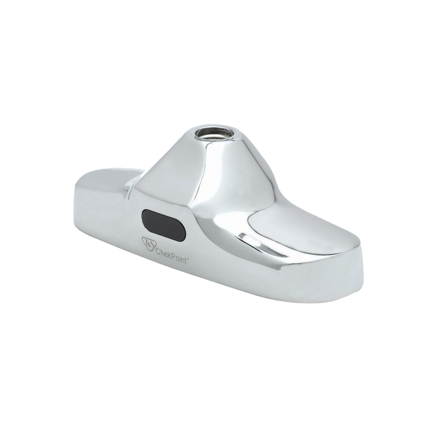 T&S Brass ChekPoint Sensor Faucet, 4" Deck Mount, Less Nozzle (Rigid Outlet) (Two-Hole Installation Design)