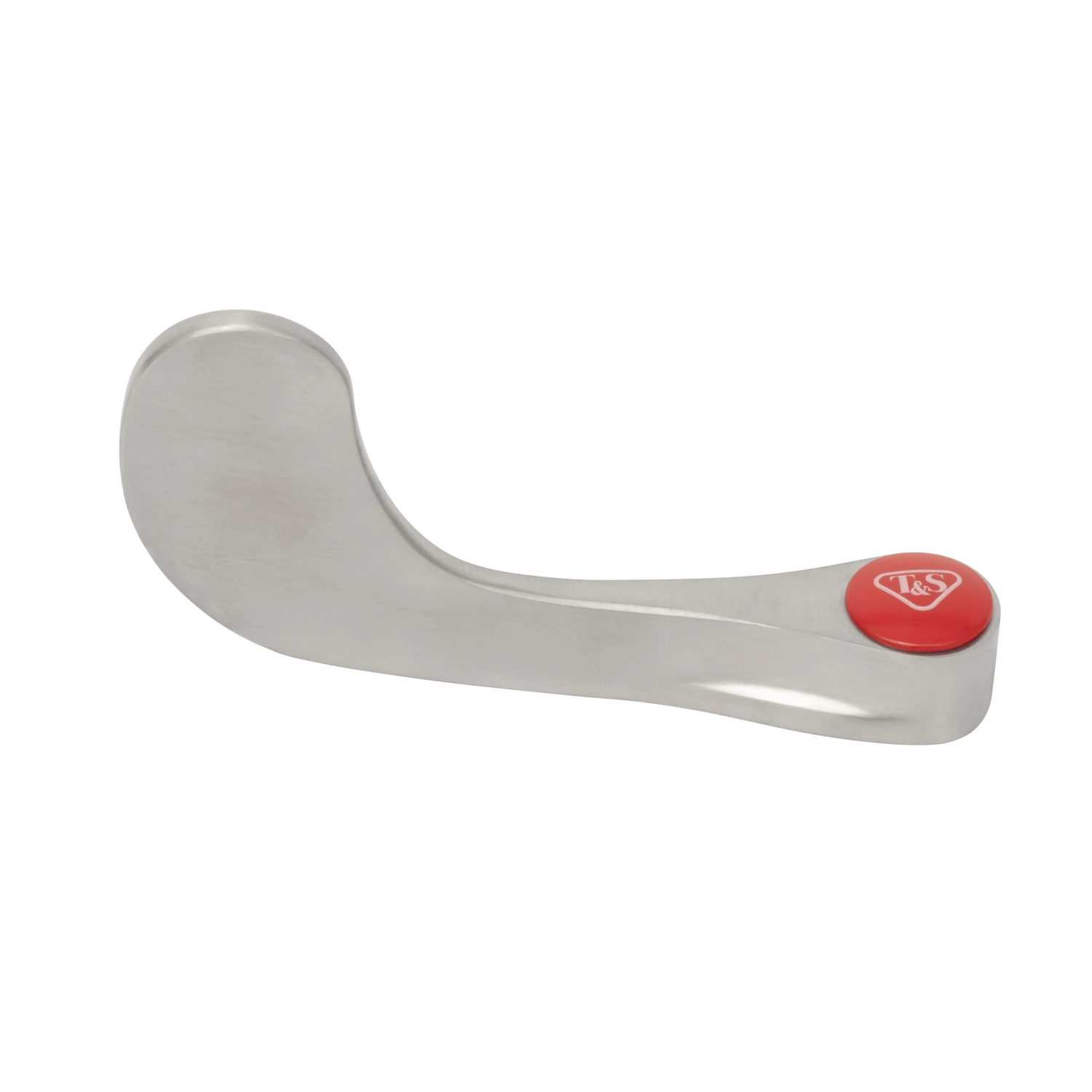 T&S Brass 4" Stainless Steel Wrist Action Handle with Red Index & Screw