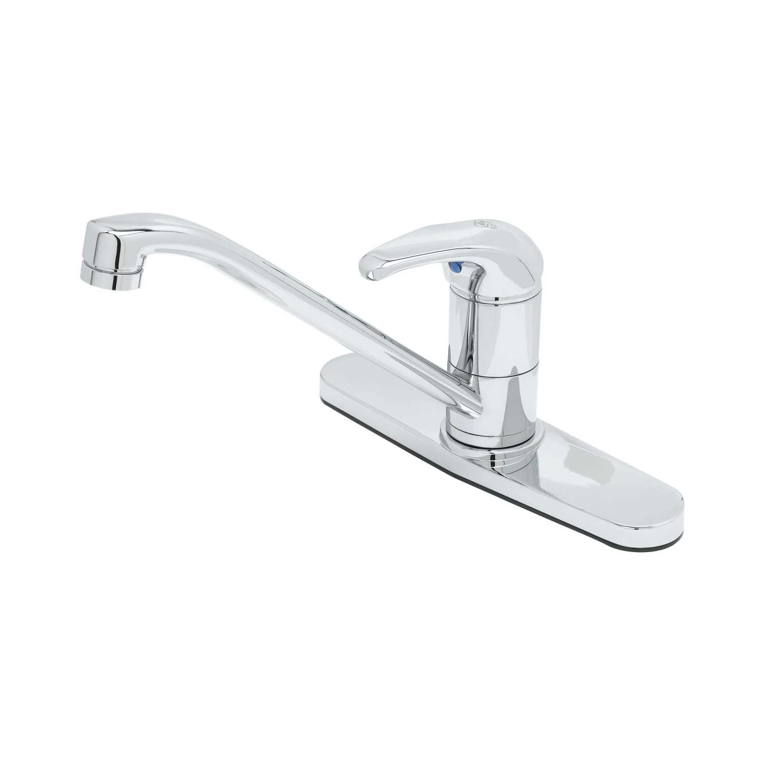 T&S Brass Single Lever Faucet, 9" Spout, Swivel Base, Flex Supplies, 10" Deckplate