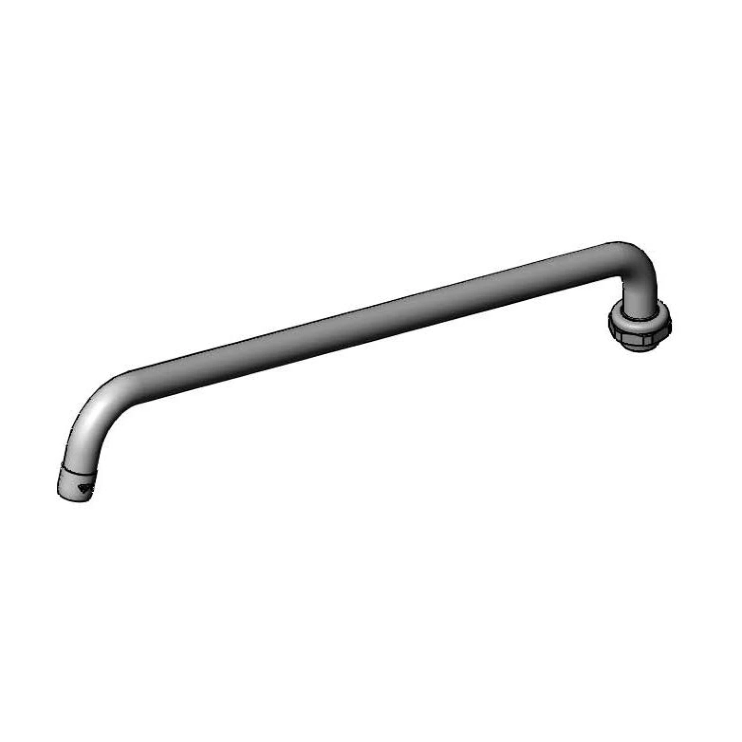 T&S Brass Nozzle, Swing, 18" Length, 3/4-27UN Laminar Outlet Device