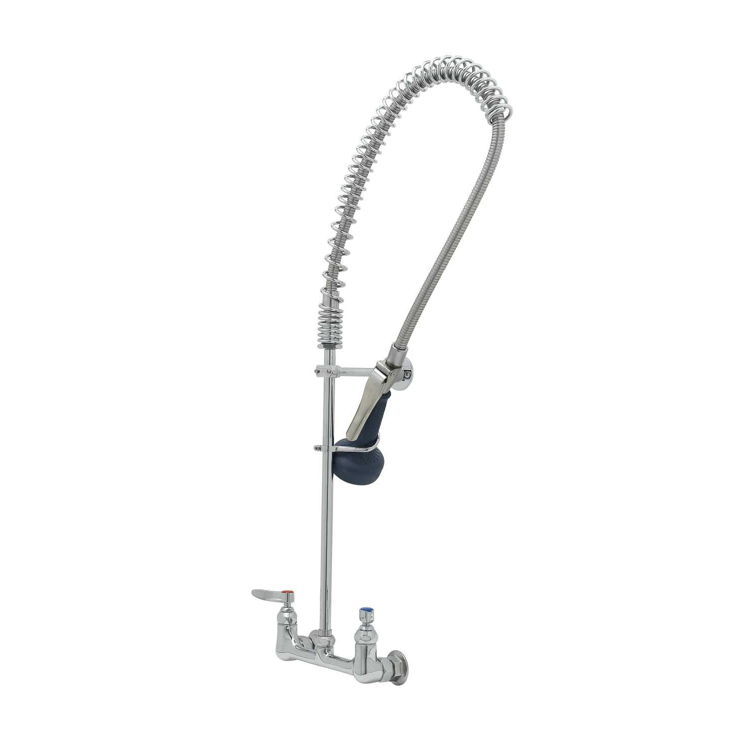 T&S Brass EasyInstall Pre-Rinse: 8" Wall Mount, B-0108-C Spray Valve, 1/2" NPT Female Inlets