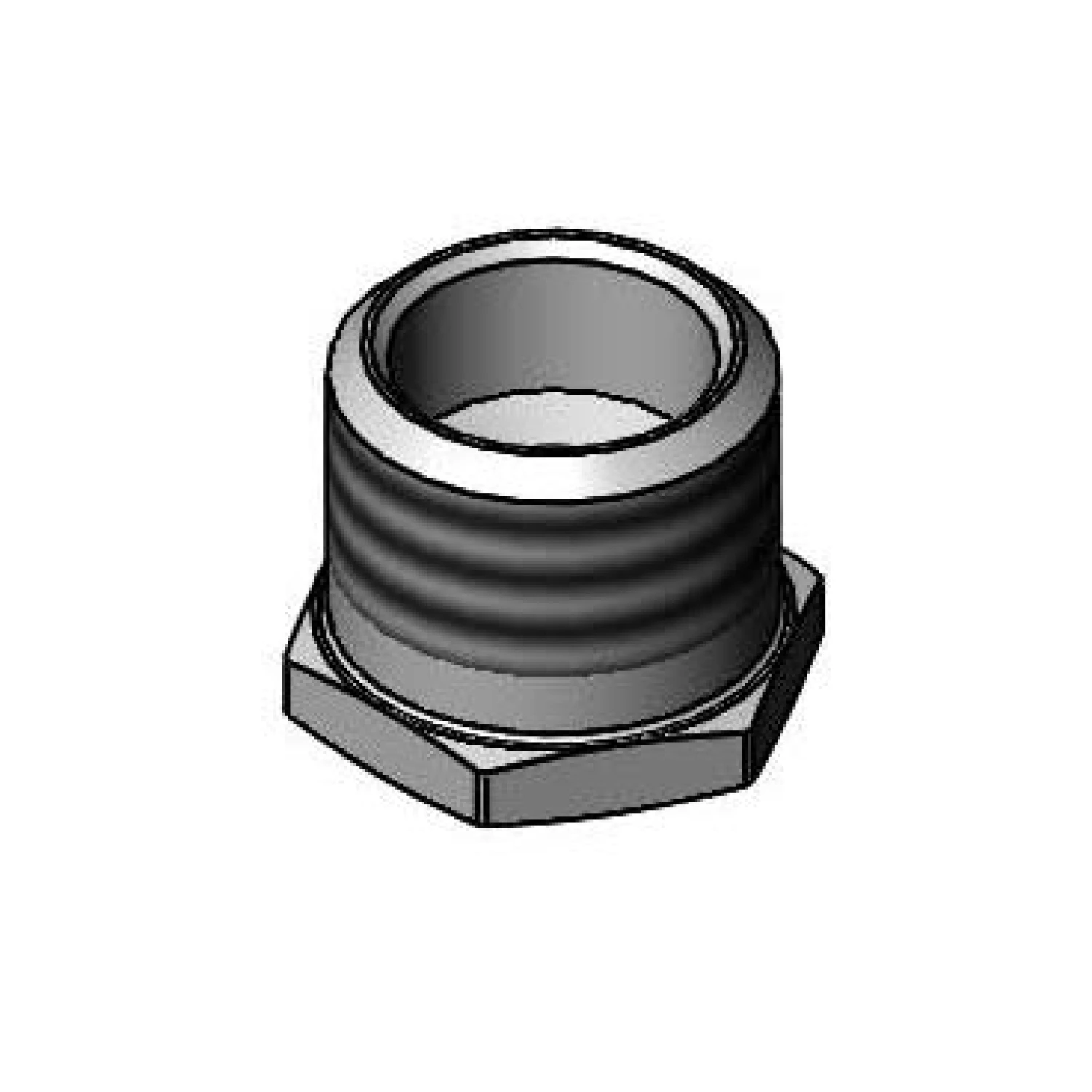 T&S Brass Adapter, 1/2" NPSM Male x G-3/8" Female w/ Sealing Washer, Chrome-Plated Brass