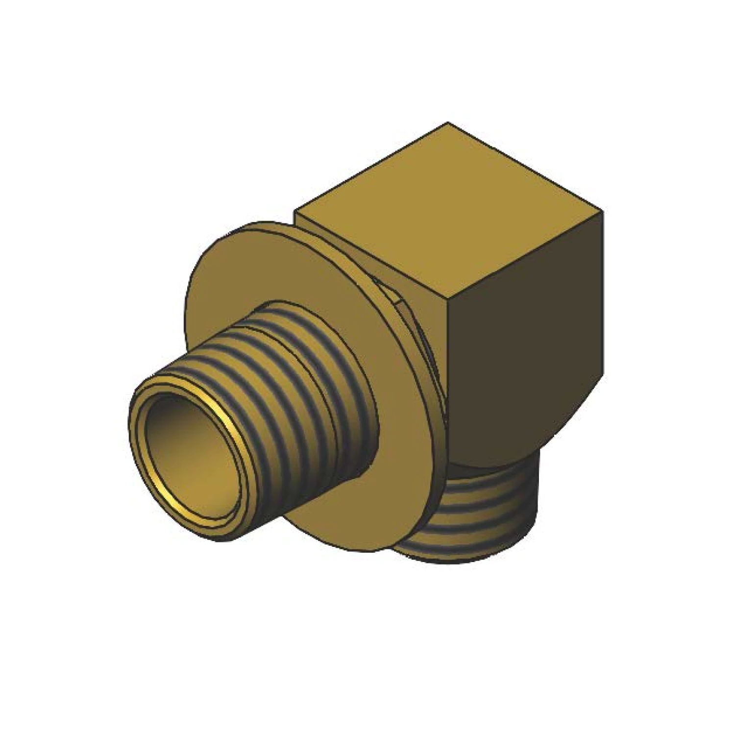 T&S Brass Single-Temp Installation Kit, 1/2" NPT Nipple, Lock Nut & Washer, Short Elbow (1/2" NPT Female x Male)