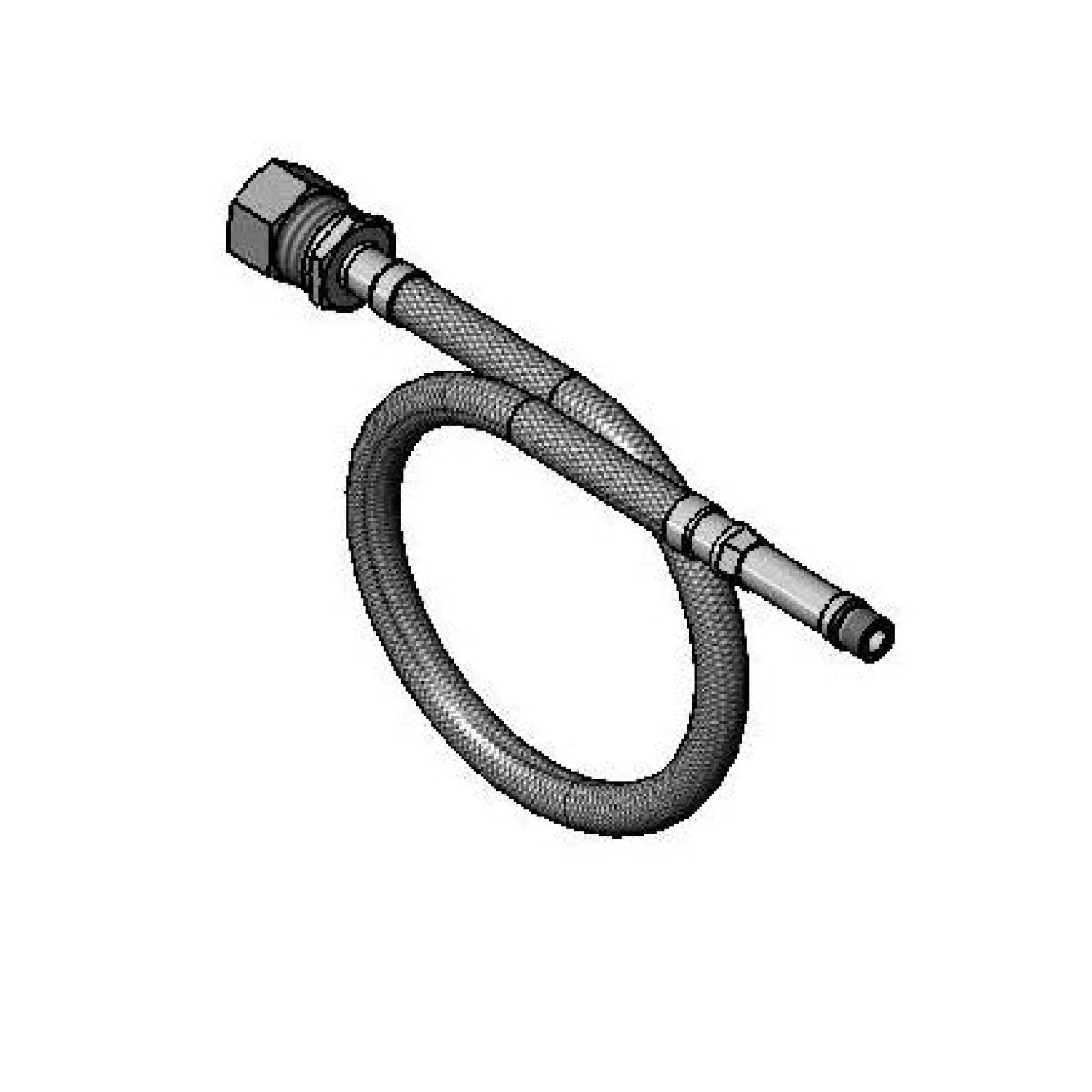 T&S Brass European Flexible Connector Hose for 15mm O.D. Copper Tubing
