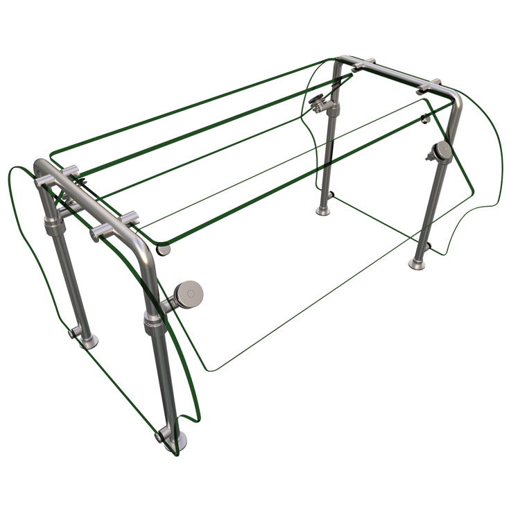 Hatco Flav-R-Shield® Double-Sided Self-Service Sneeze Guard