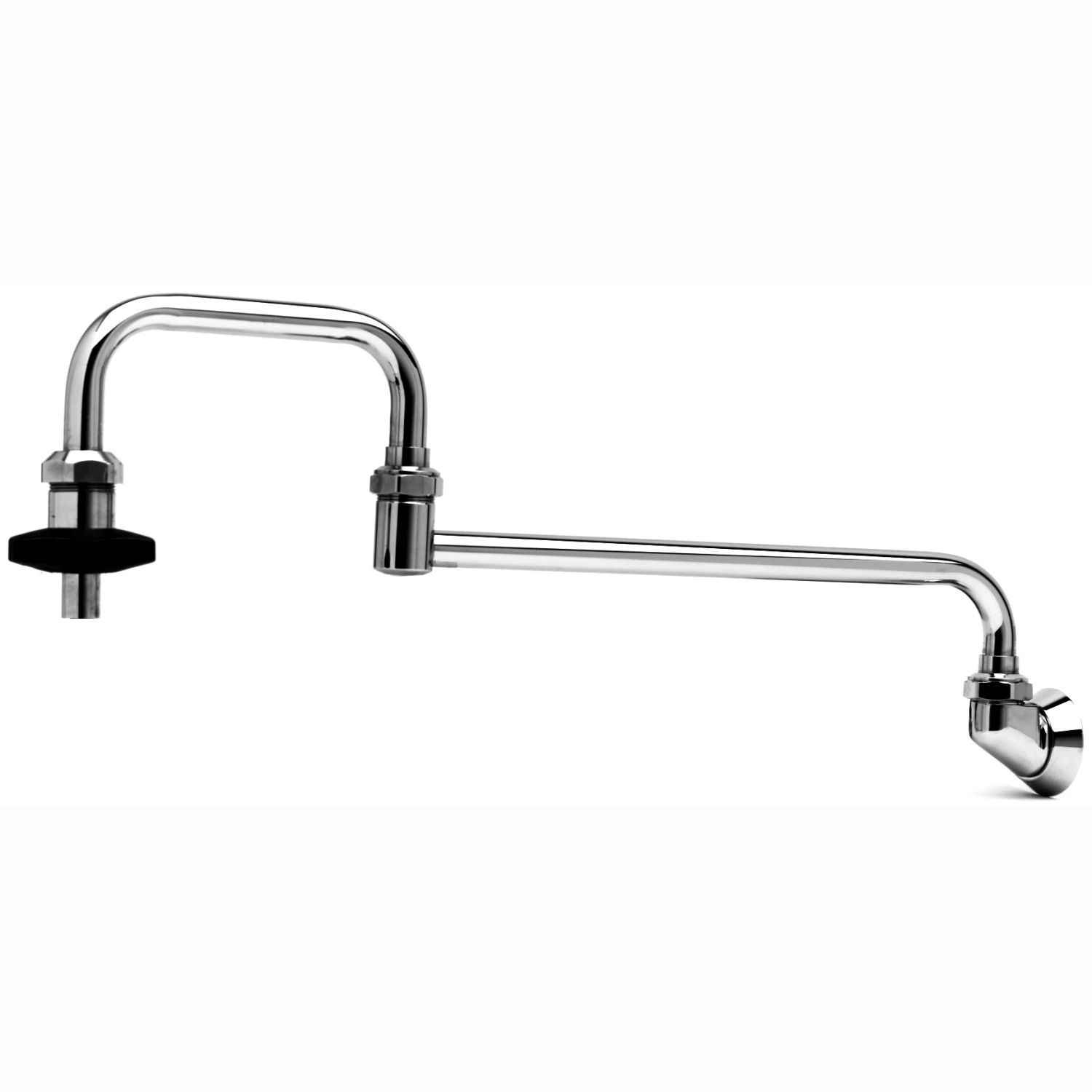 T&S Brass Pot Filler, Wall Mount, 24" Double-Joint Nozzle, 1/2" NPT Inlet, Insulated On-Off Control