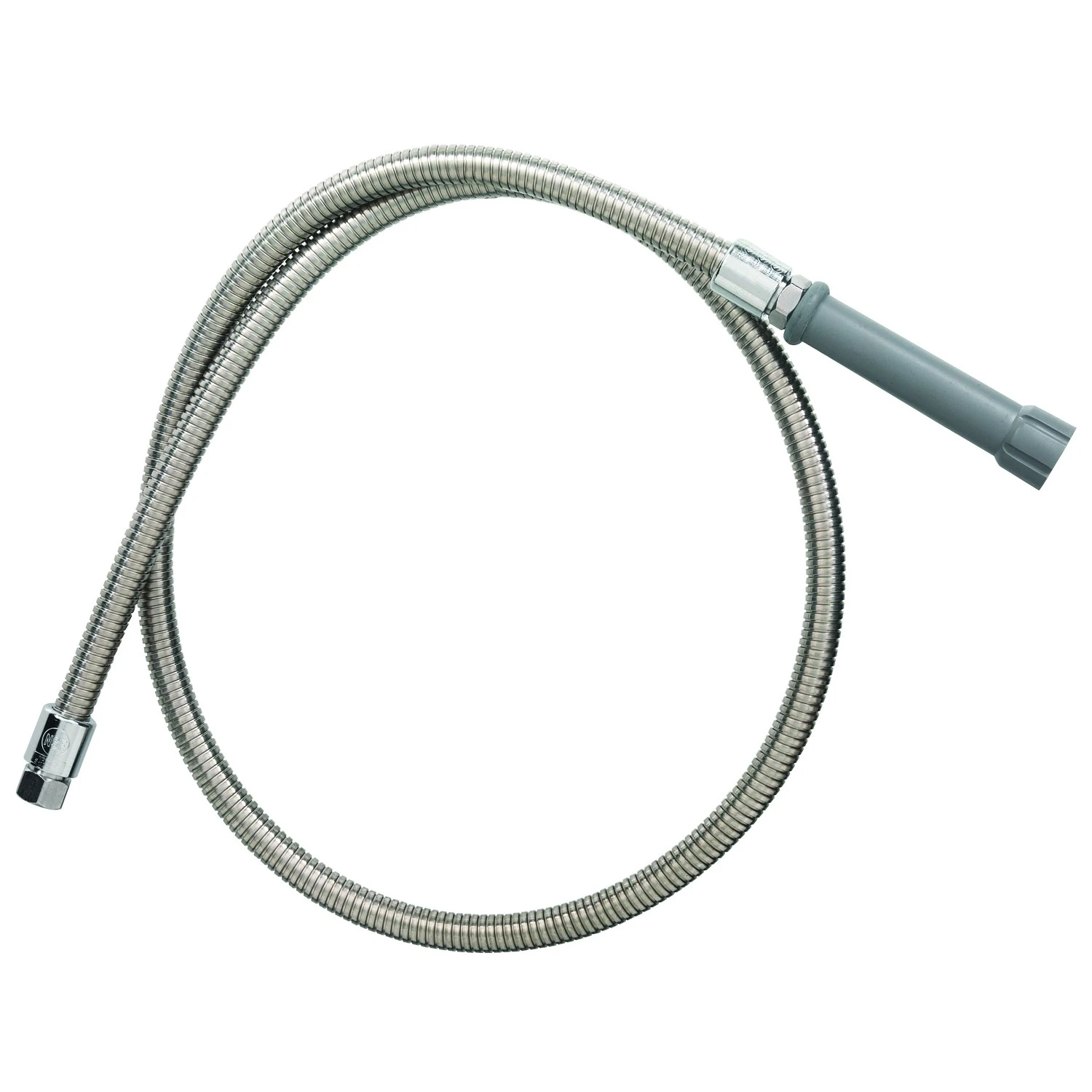 T&S Brass Hose, 48" Flexible Stainless Steel (Gray Handle)