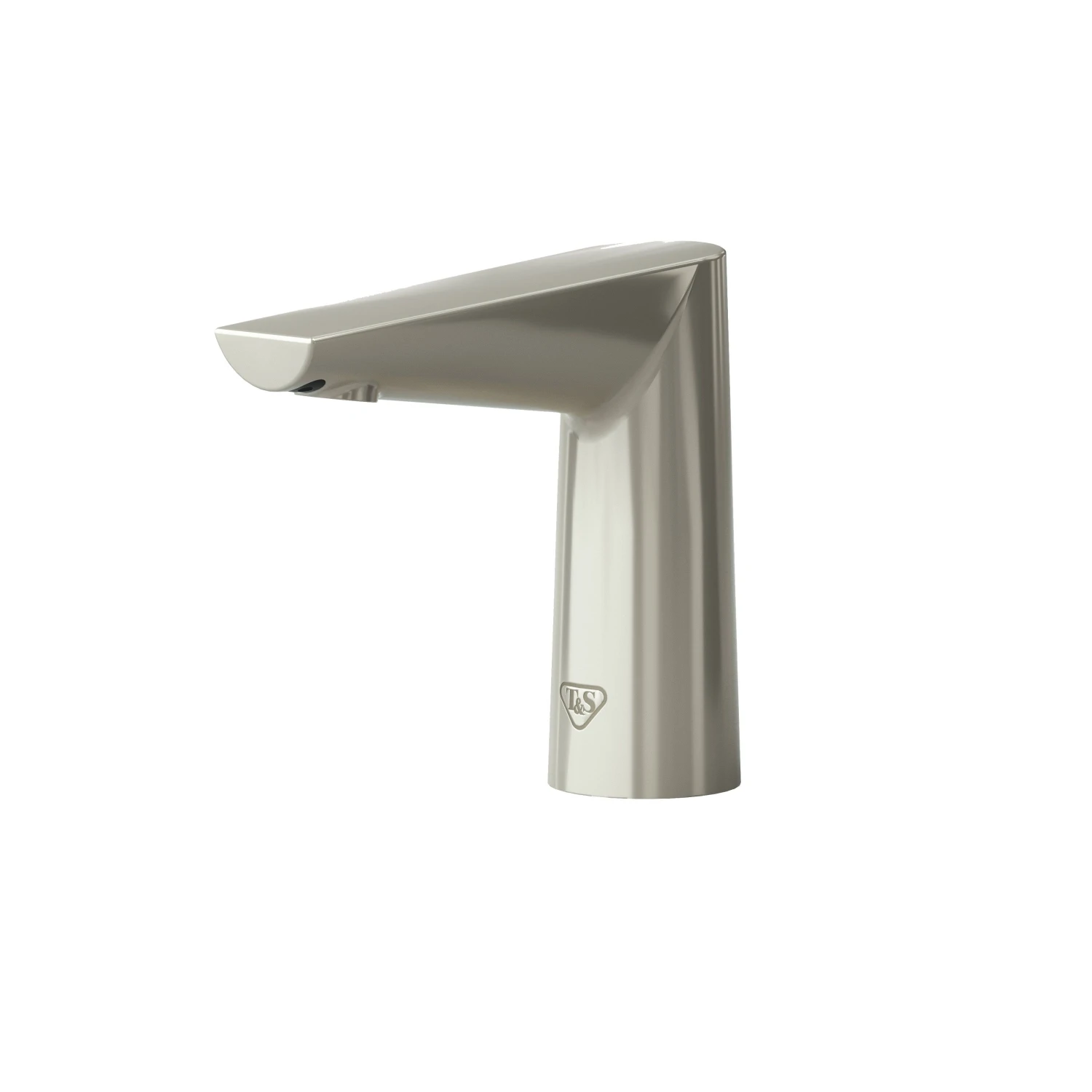 T&S Brass WaveCrest Electronic Sensor Medical Faucet, Single Hole Deck Mount, Brushed Nickel, 0.5 GPM / 1.9 LPM VR Concealed Spray Device, EC-TMV Thermostatic Mixing Valve