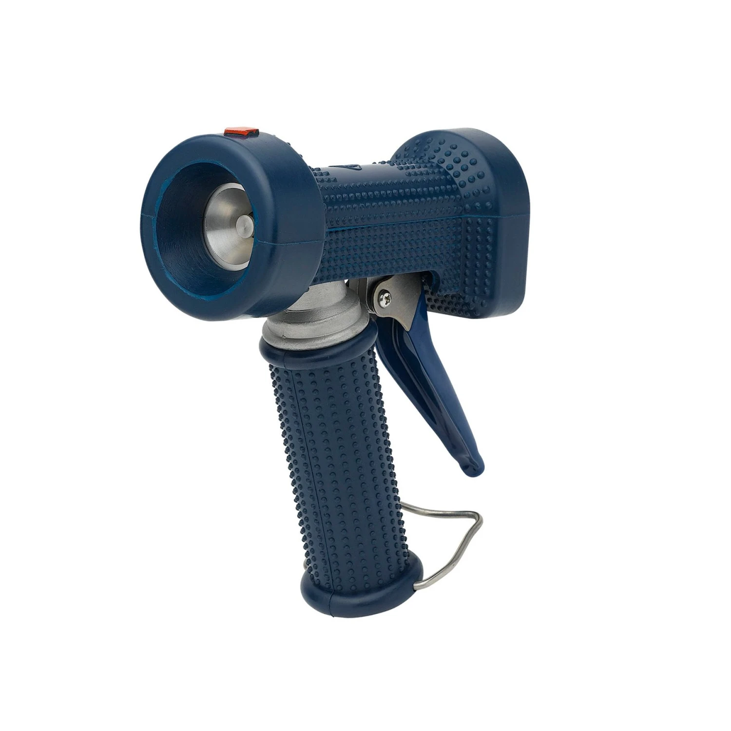 T&S Brass Water Gun, Rear Trigger, 5/16" Orifice, 3/4" Coupling, Stainless Steel, Blue Rubber Cover