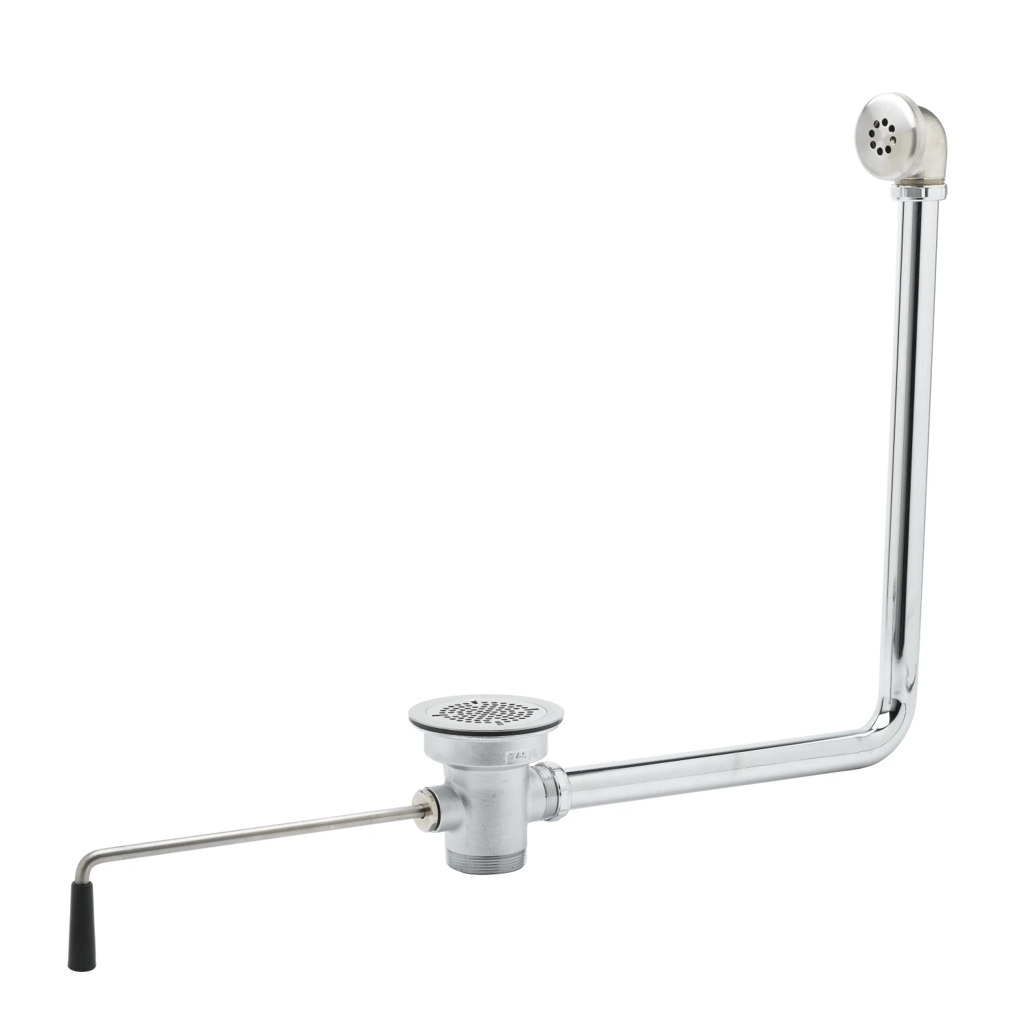T&S Brass Waste Drain Valve, Short Twist Handle, 3-1/2" x 2" w/ Overflow