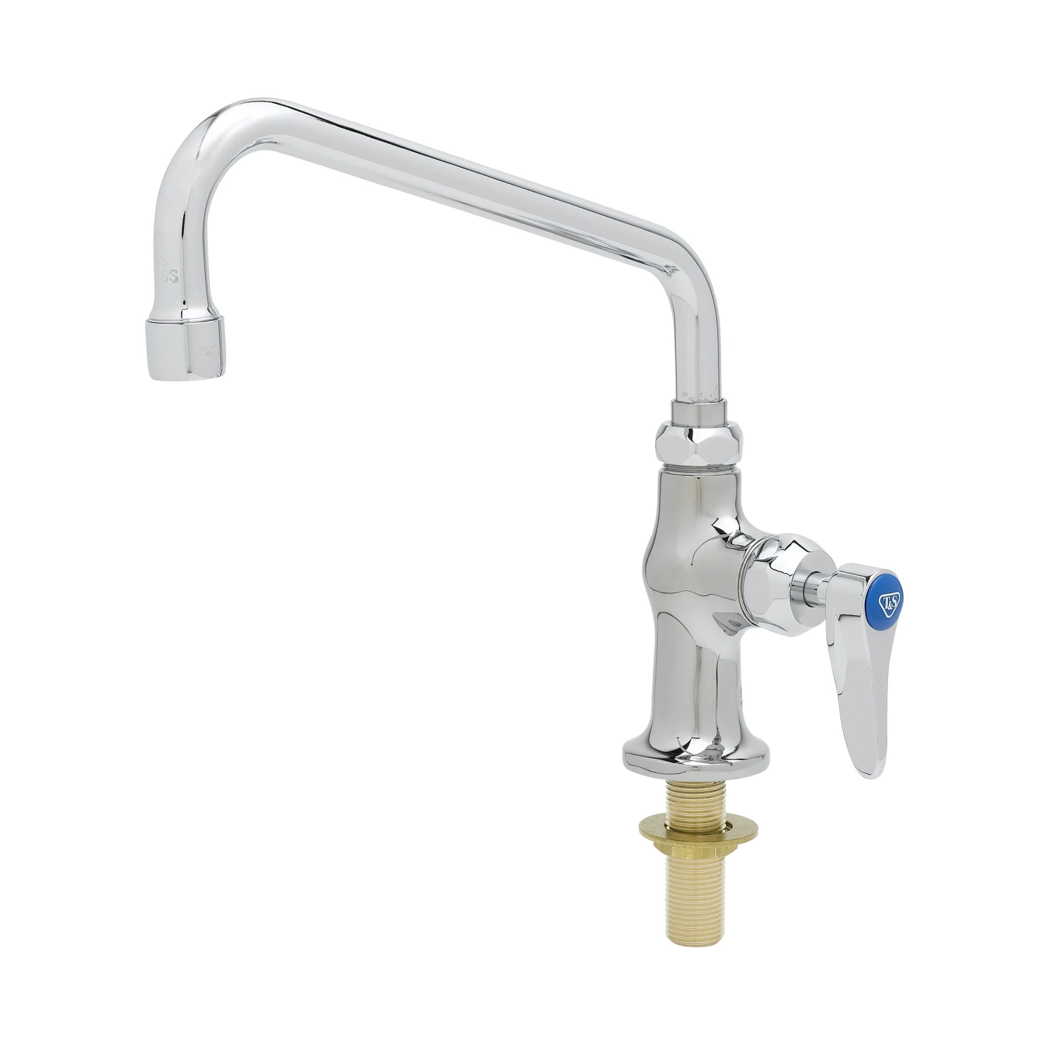 T&S Brass Single Pantry Swivel Base Faucet, Single Hole Base, Deck Mount, Cerama & 8" Swing Nozzle