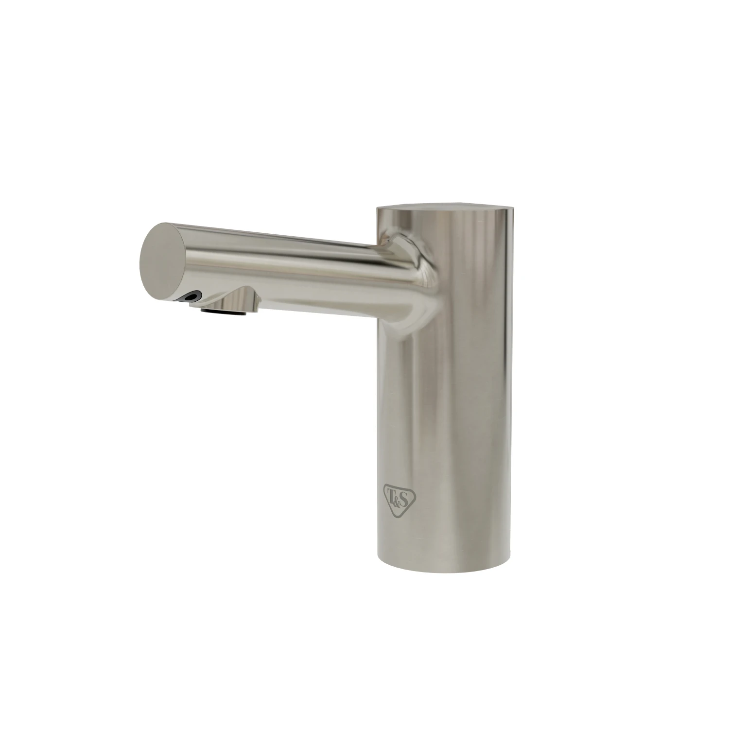 T&S Brass WaveCrest Holden Electronic Sensor Lavatory Faucet, Single Hole Deck Mount, Brushed Nickel, 0.5 GPM / 1.9 LPM VR Concealed Spray Device