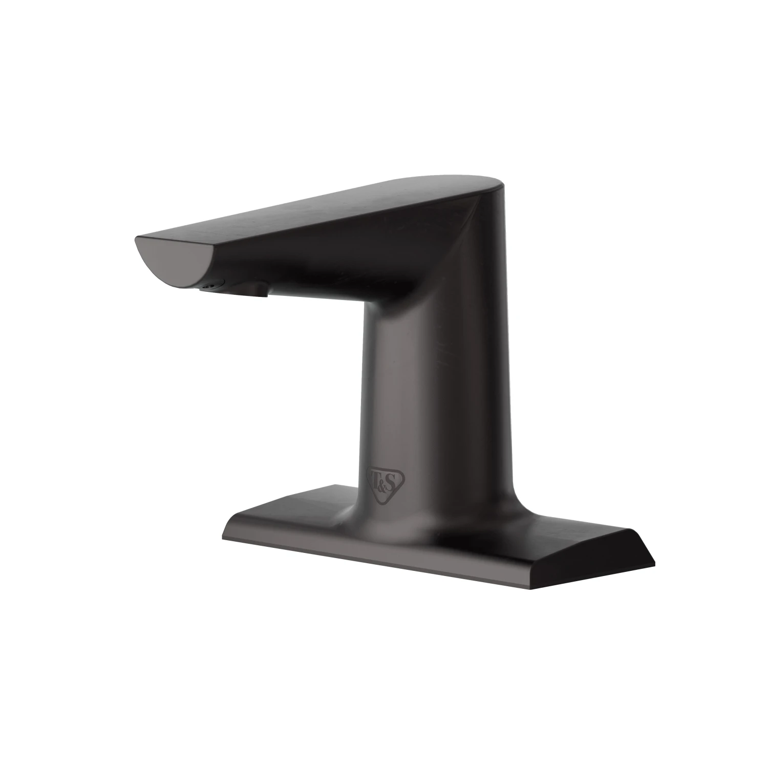 T&S Brass WaveCrest Electronic Sensor Lavatory Faucet, 4" Deck Mount, Matte Black, 0.5 GPM / 1.9 LPM VR Concealed Spray Device