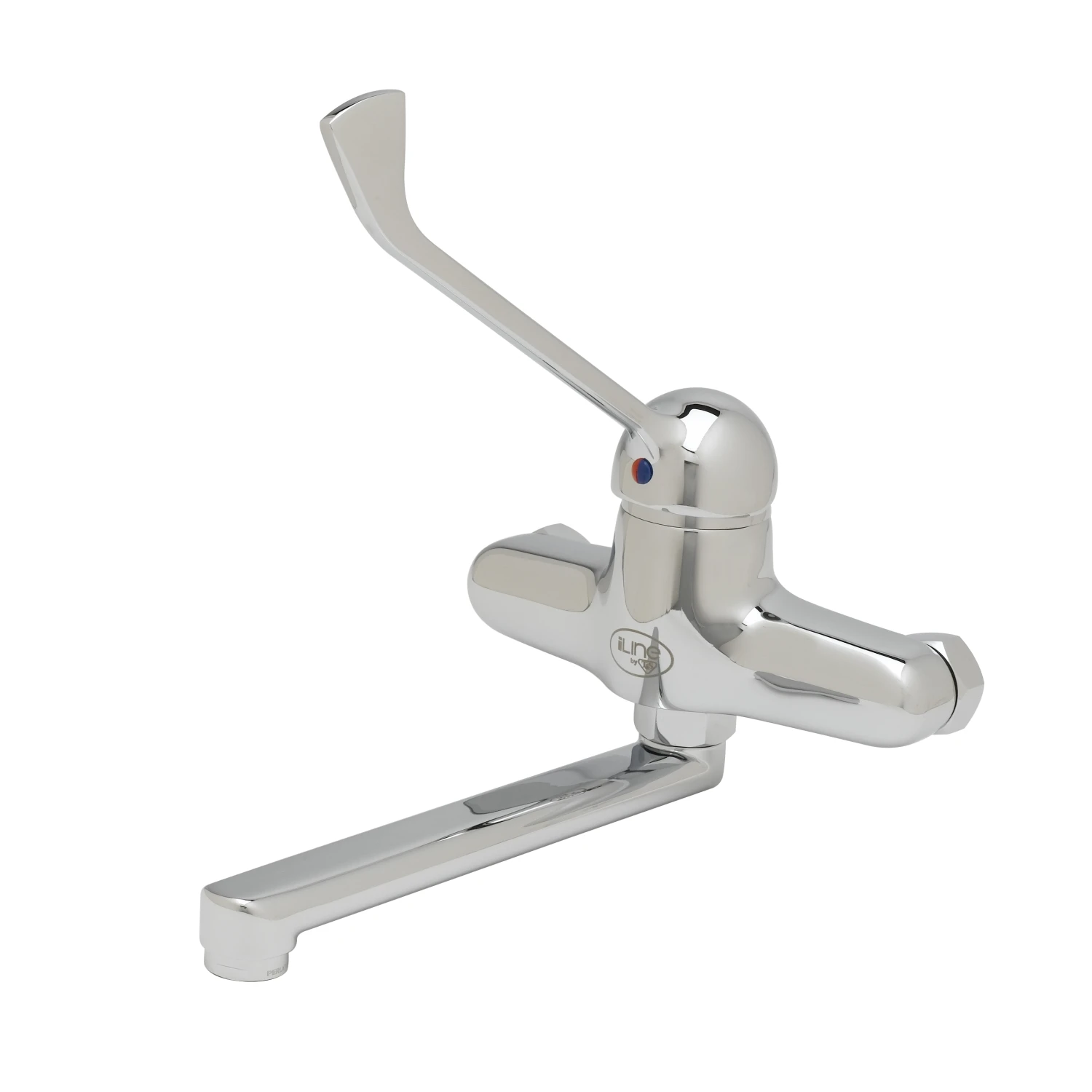 T&S Brass Single Lever Wall Mount Submarine Faucet w/ 8" Swing Spout & Long Handle