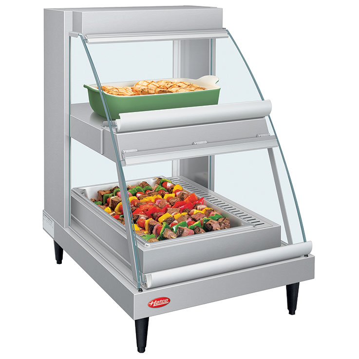 Hatco Glo-Ray® Designer Heated Display Case with Humidity