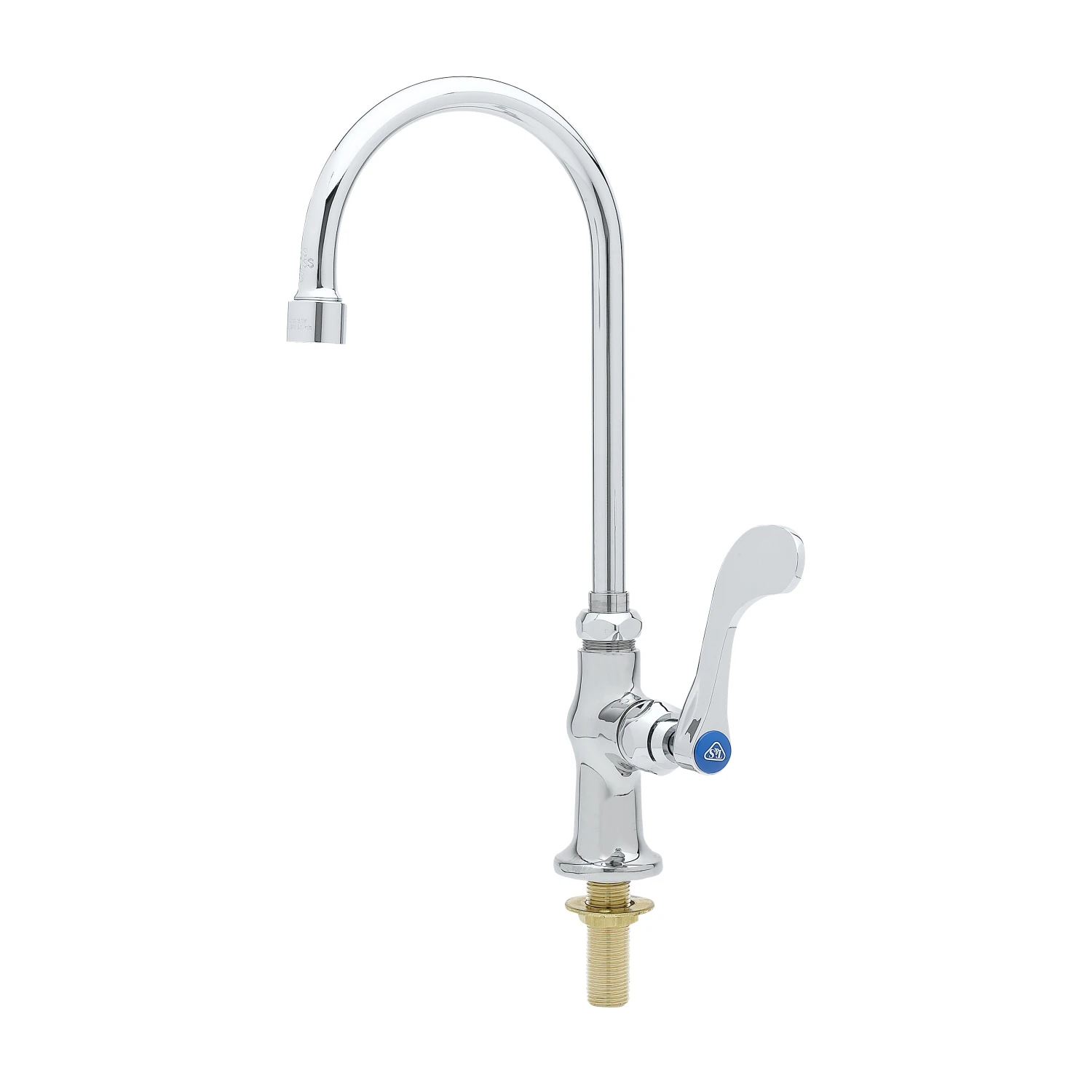 T&S Brass Single Pantry Fct, Deck Mt, Swivel/Rigid, Vandal Resistant Aerator and Anti-rotation Pins