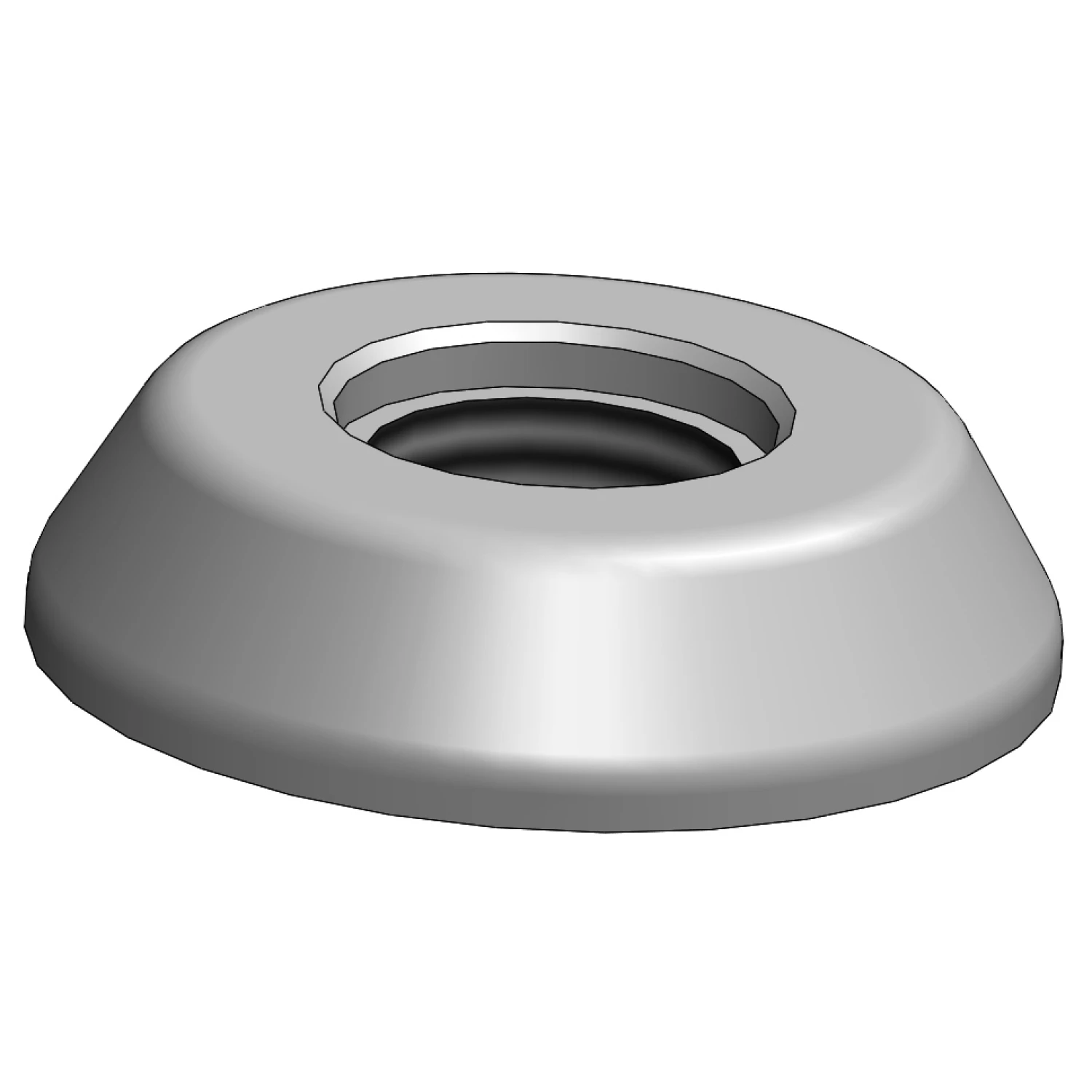 T&S Brass Deck Mount Flange for Glass Filler Pedestals