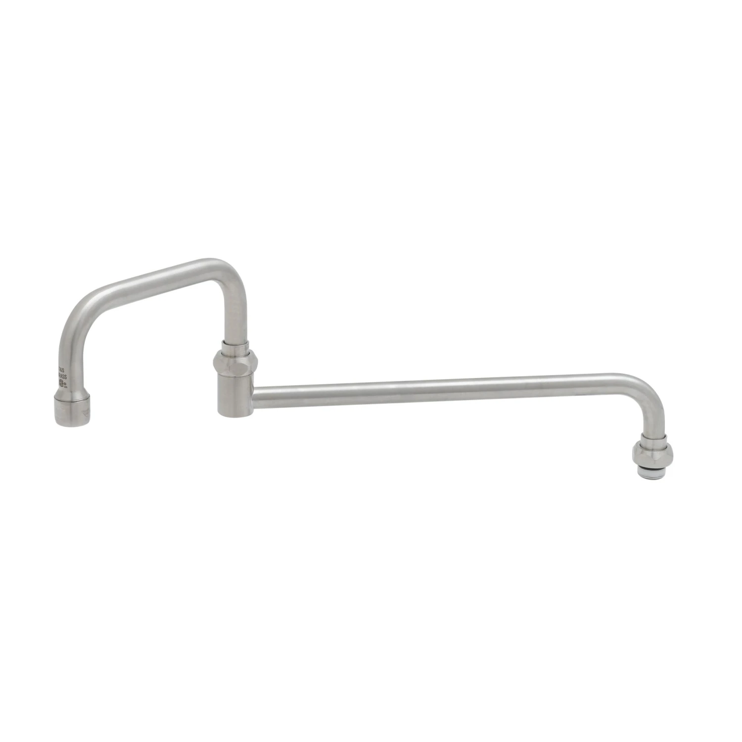 T&S Brass EverSteel Stainless Steel Double Joint Swing Nozzle, 12" Back Section, 6" Front Section, 18" Overall Length