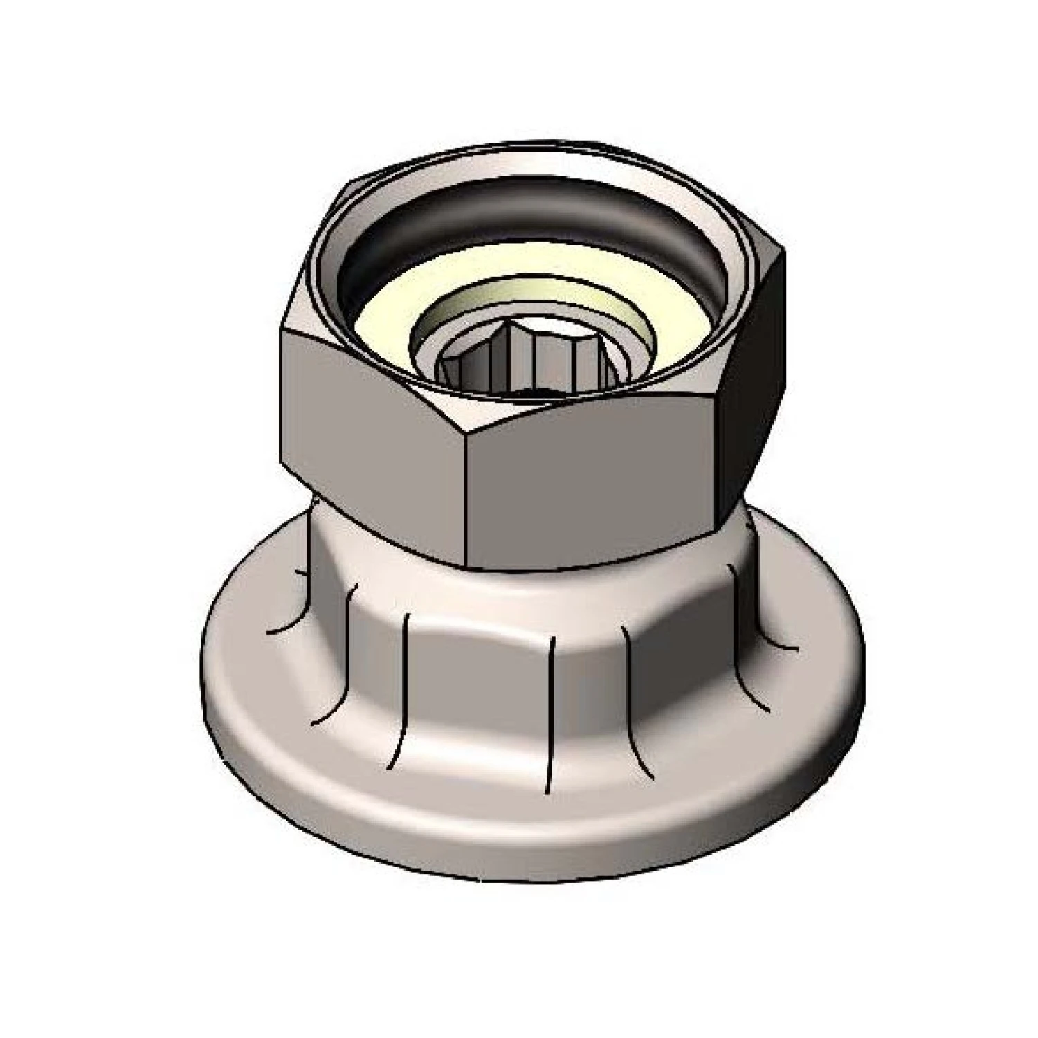T&S Brass Stainless Steel G1/2 (BSPP) Female Eccentric Flange