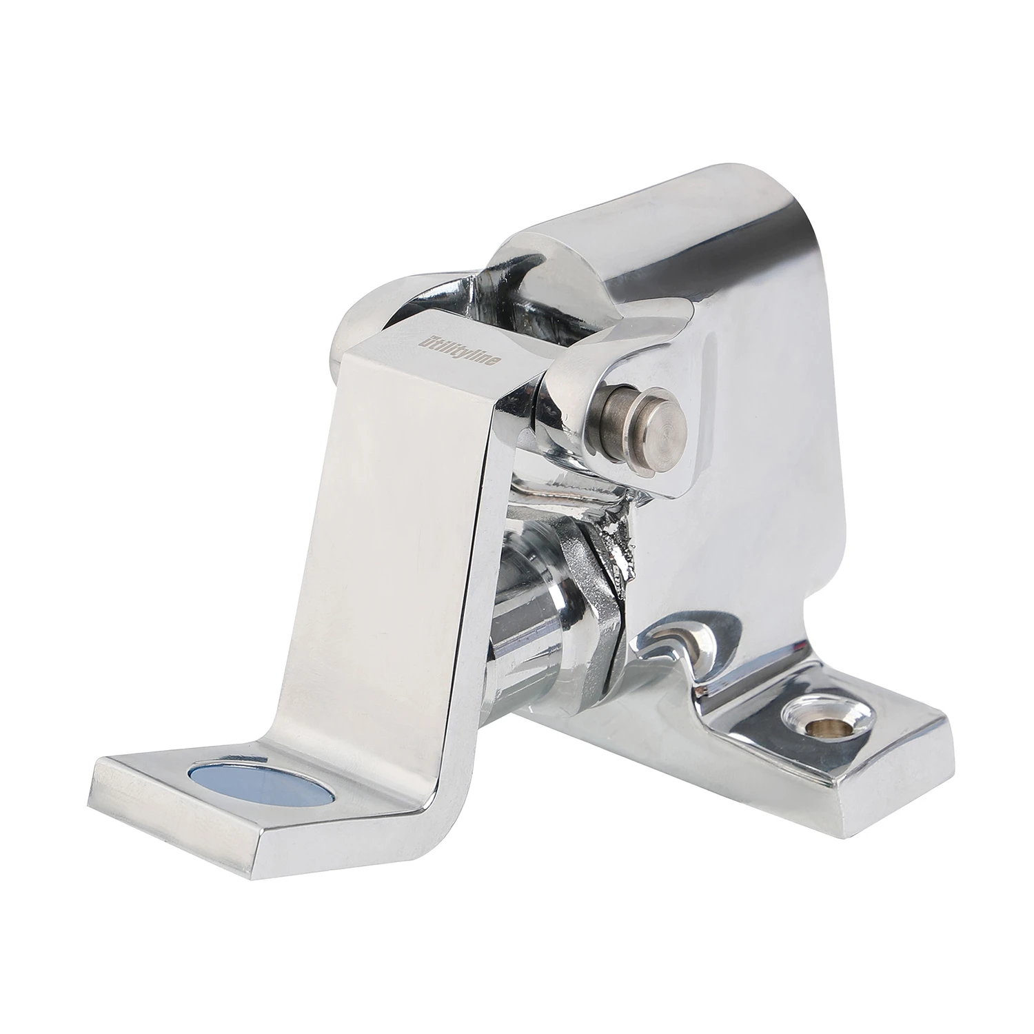 T&S Brass UtilityLine Single Foot Pedal Valve, G1/2" Inlet & Outlet, Polished Chrome Finish