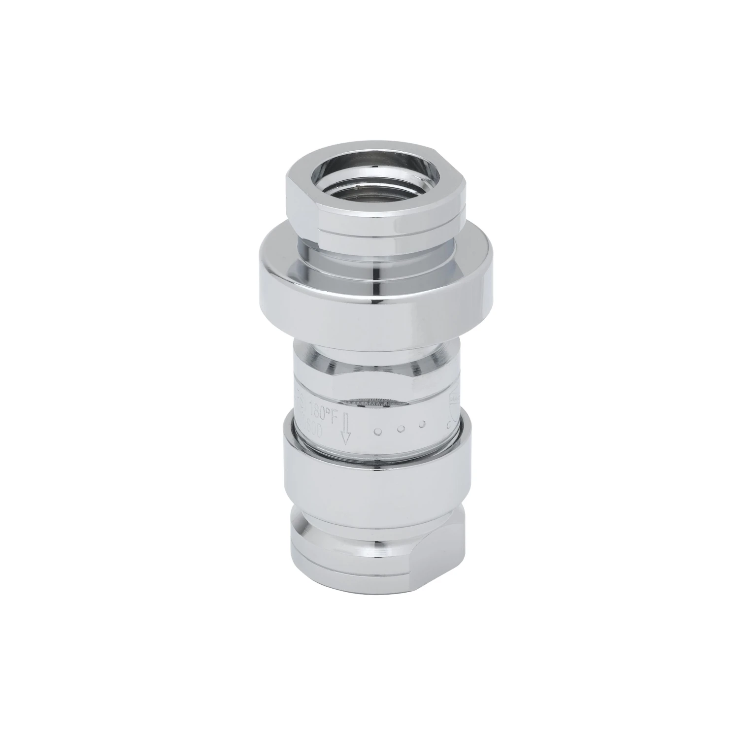 T&S Brass Vacuum Breaker, 3/8"NPT Inlet & Outlet, Dual-Check DuCV, Designed for Continuous Pressure, Intermediate Vent (CSA B64.8)
