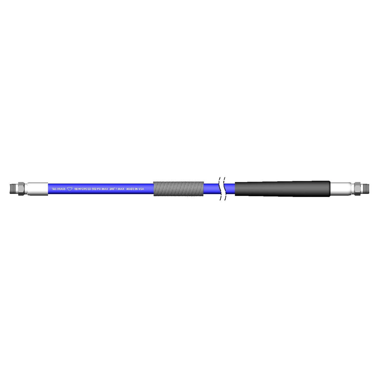 T&S Brass Hose Kit, 3/8" ID x 50' Long (Blue)