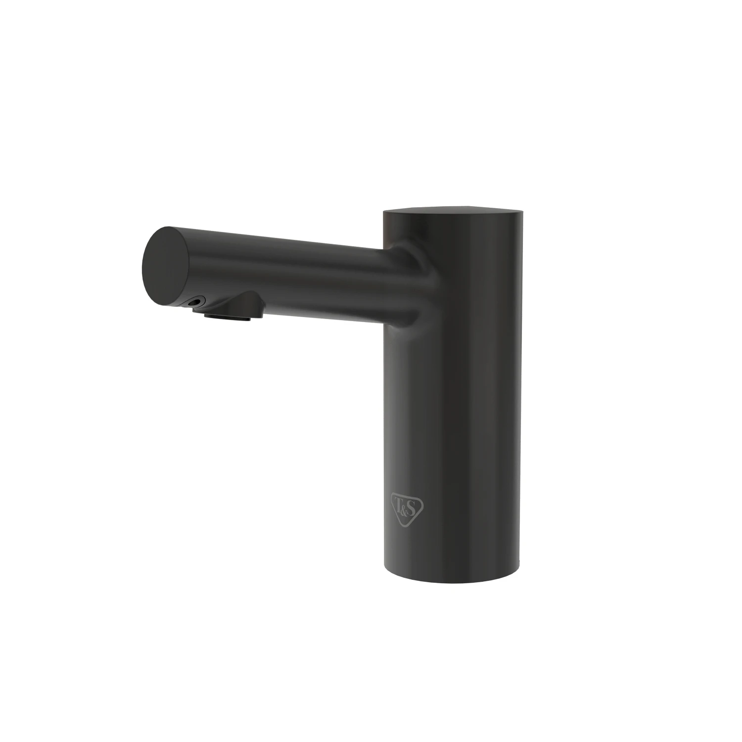 T&S Brass WaveCrest Holden Electronic Sensor Lavatory Faucet, Single Hole Deck Mount, Matte Black, 0.5 GPM / 1.9 LPM VR Concealed Spray Device