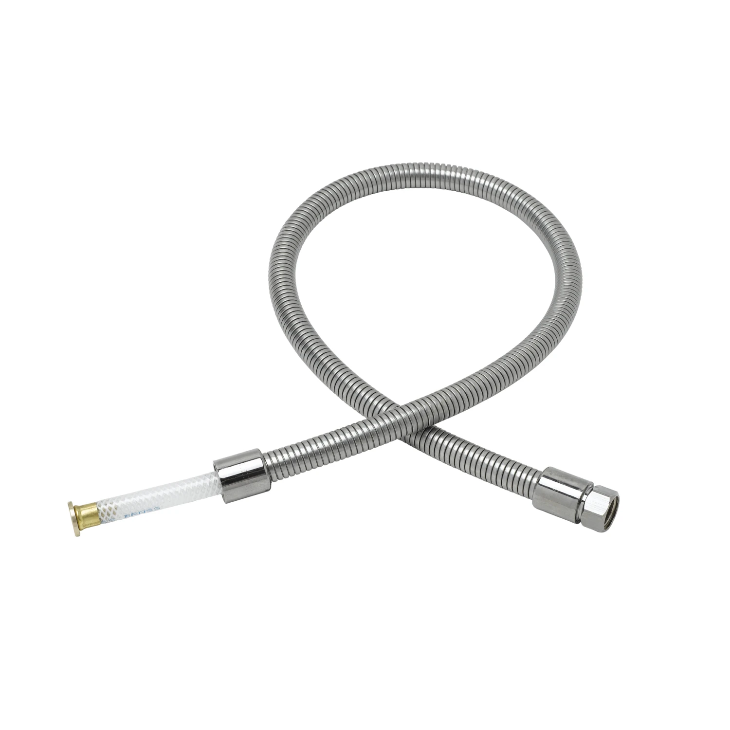 T&S Brass Hose, 44" Flexible Stainless Steel, Less Handle