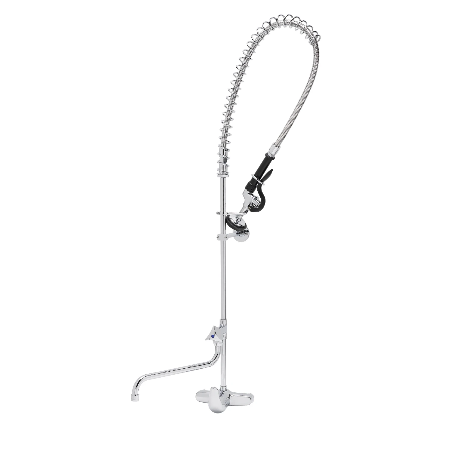T&S Brass EX Pre-Rinse Unit: 6" Wall Mount, Single Lever, 5SV-H Spray Valve, Add-On Fct, 12" Nozzle