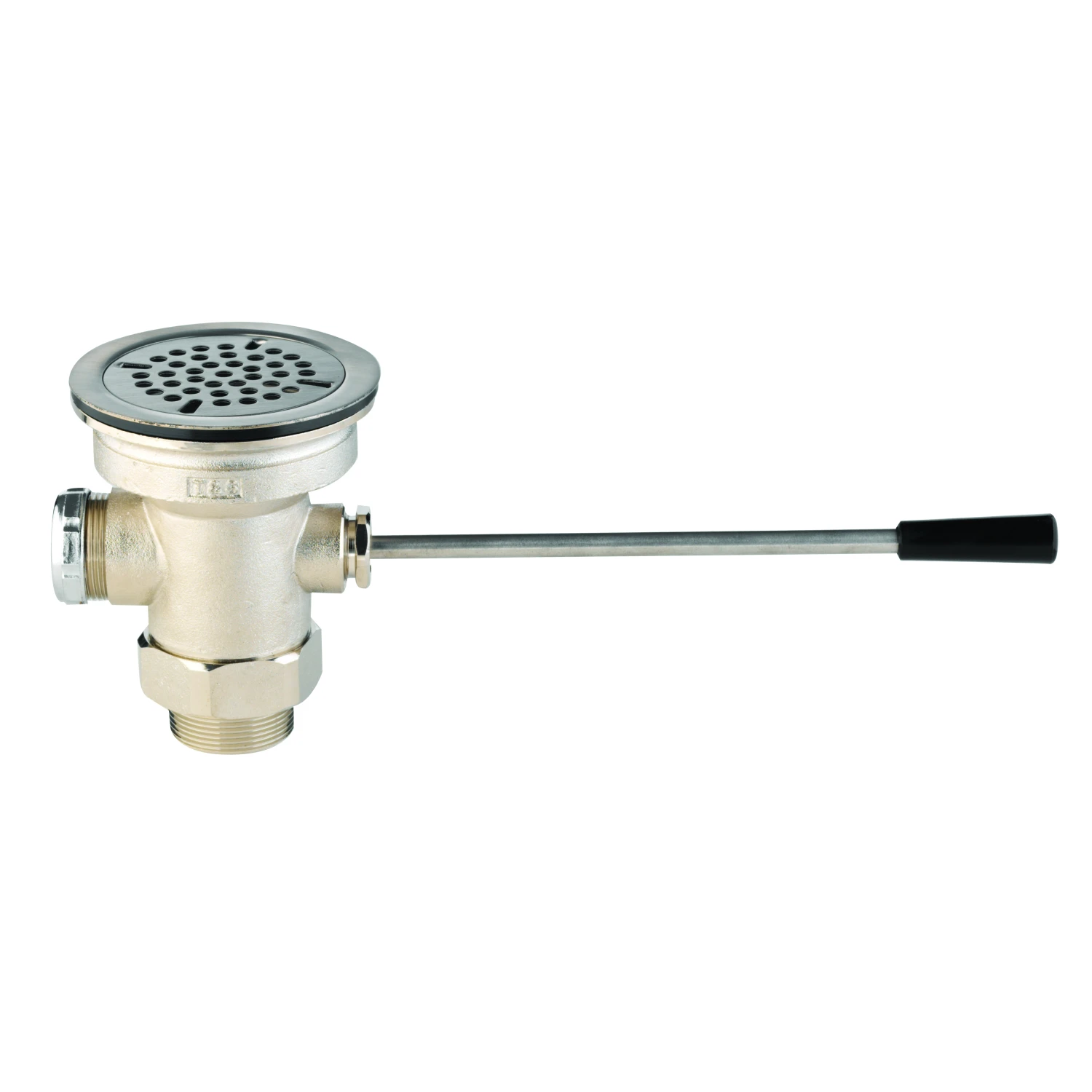 T&S Brass Waste Drain Valve, Lever Handle, 3-1/2" x 2" & 1-1/2" Adapter (Replaces B-3922 & B-3926)