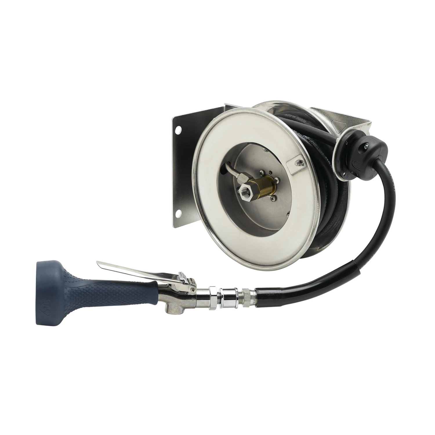 T&S Brass Hose Reel, Open, Stainless Steel, 3/8" ID x 12' Hose, B-0108 Spray Valve