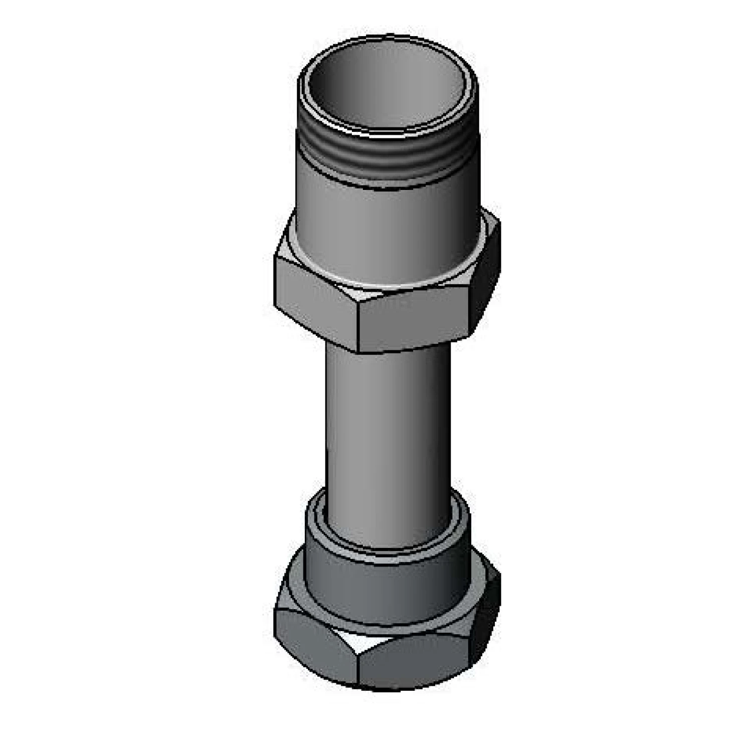 T&S Brass Big-Flo Straight Swivel Extension, 4-3/8" Height