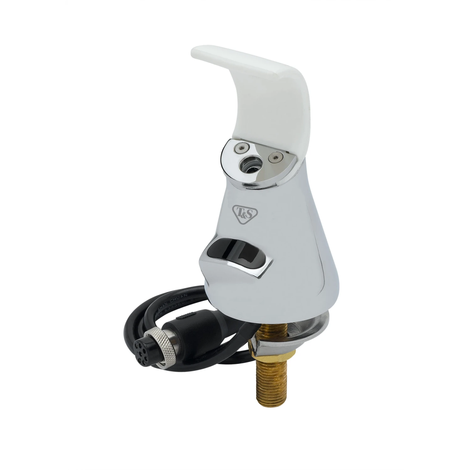 T&S Brass ChekPoint Sensor Bubbler with AC/DC Control Module, AC Adapter, SS Flex Supply hose