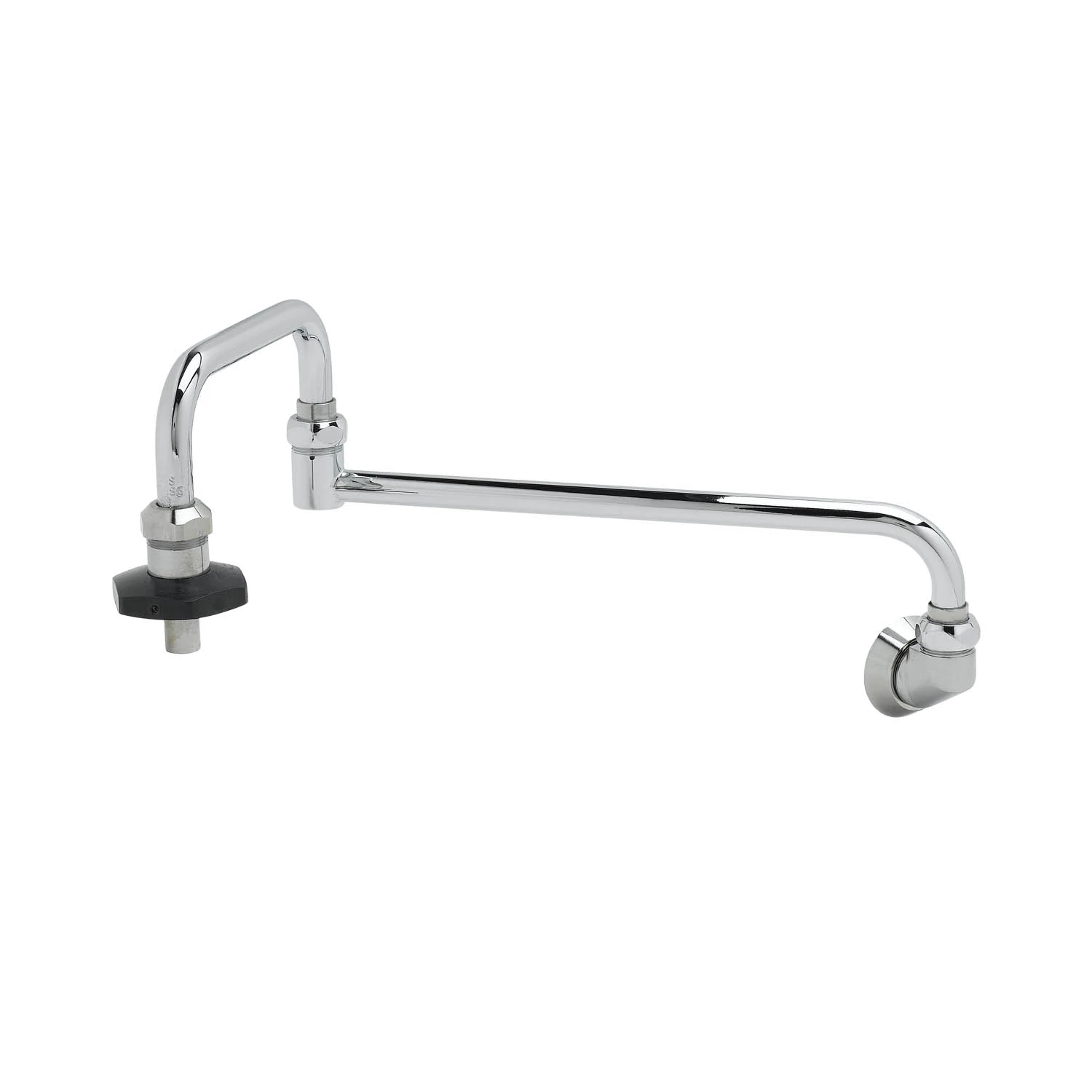 T&S Brass Pot Filler, Wall Mount, 18" Double Joint Nozzle, 1/2" NPT Inlet, Insulated On-Off Control