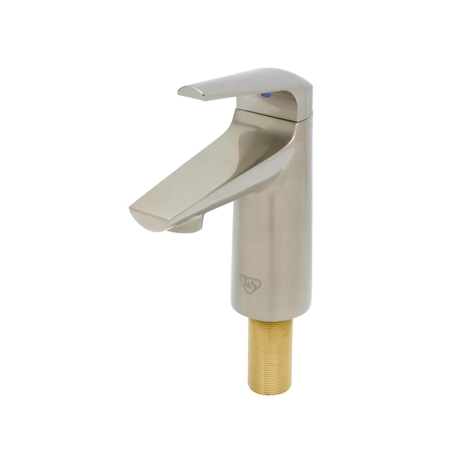 T&S Brass LakeCrest Aesthetic Single Hole Single Handle Faucet, Brushed Nickel