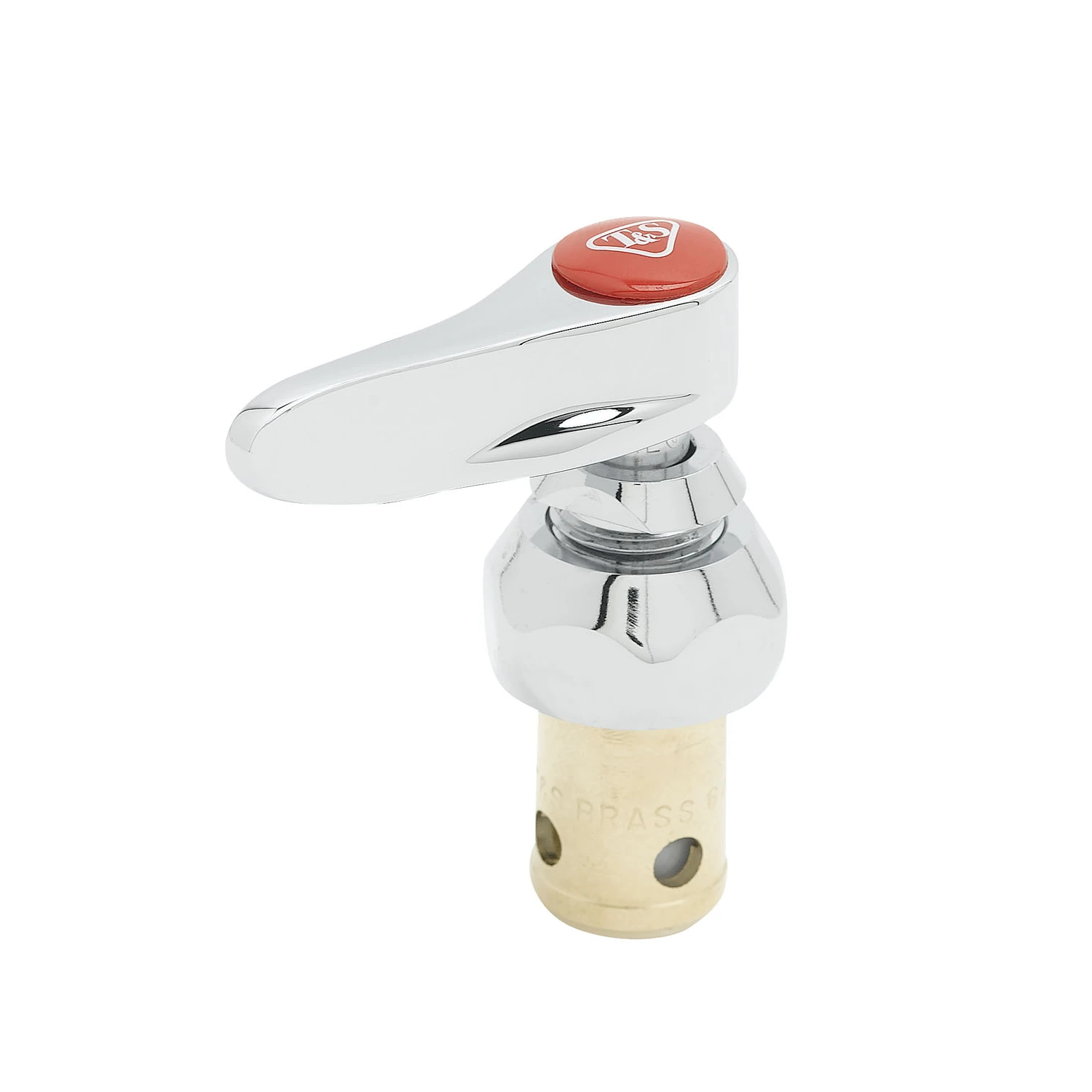 T&S Brass Eterna Cartridge, LTC w/ Spring Check, Lever Handle, Screw, & Index (Red)